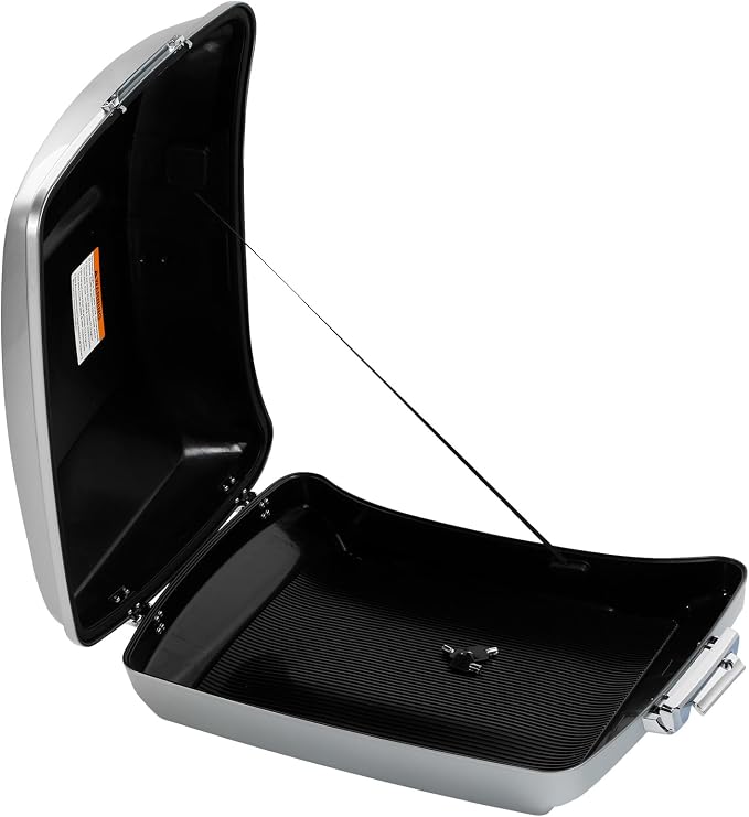 5.5" Razor Motorcycle Trunk W/Latch Key Fit For Harley 2014-2025 Touring CVO Road King Street Glide Electra Glide Ultra Limited Pack Brilliant Silver Pearl