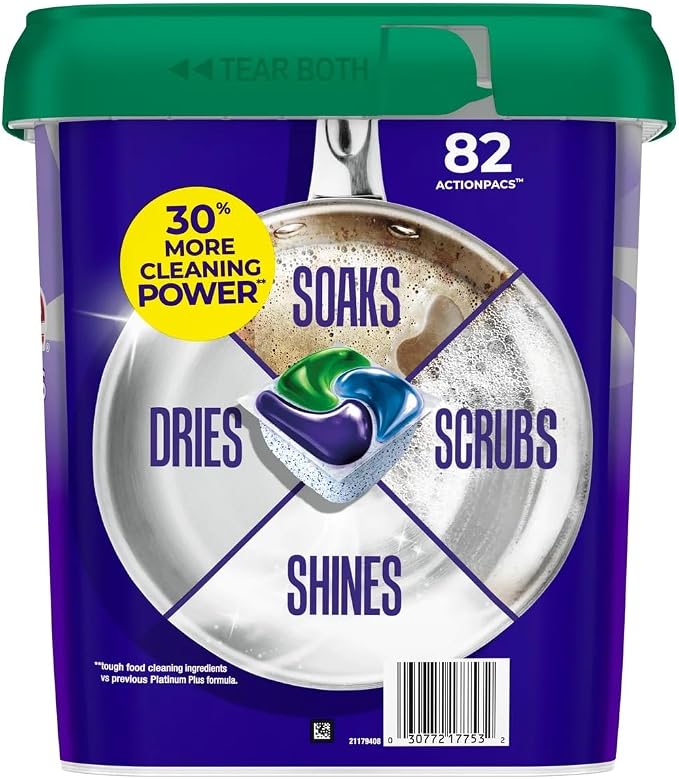 Cascade Platinum Plus Dishwasher Detergent, Fresh Scent, 82 Pacs with 24 bonus - 106 Pacs