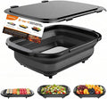 Collapsible BBQ Prep Tub with Titanium Cutting Board, 22L/5.5Gal Food Storage with Locking Lid, Outdoor Seasoning Storage Bin for Camping, Kitchen and BBQ