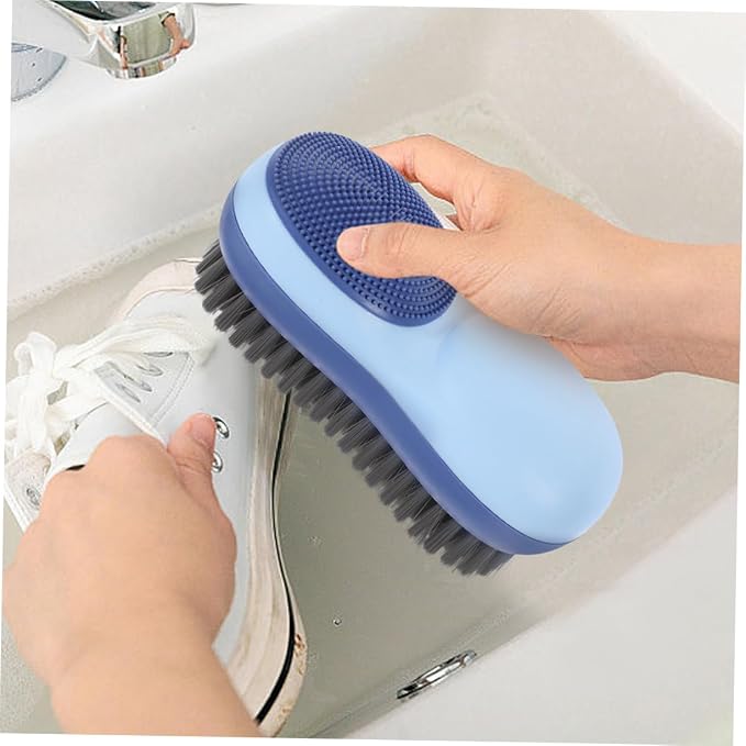 Healeved 4pcs Multi-Function Brush Soft Bristle Cleaning Brush for Clothes Shoes and More for Home Office Kitchen and Bathroom Use Iceberg