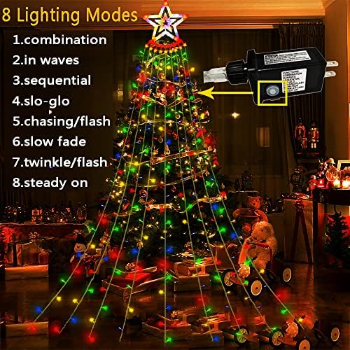 Aokudoni Outdoor Christmas Decorations 12.6 FT Waterfall Christmas Lights