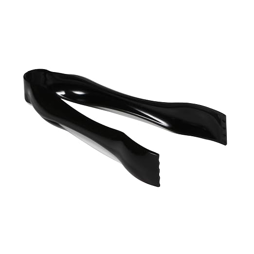 Sabert 6" Serving Tong, Black, Durable Plastic, Disposable, 72 Count
