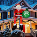 OurWarm 15FT Christmas Inflatable Outdoor Decoration, Climbing Santa Giant Christmas inflatables Christmas Blow Ups with LED Lights, Inflatable Christmas Decorations Outdoor for Lawn Yard Xmas Decor