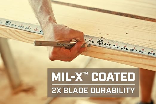 Spec Ops Tools Tape Measure for Measuring & Layout, 1 1/8" Double-Sided Blade and Military-Grade Composite Case, 16 Foot + 25 Foot (Retail)