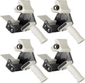 WILLBOND 4 Pack 3 Inch Wide Tape Gun Lightweight Packing Heavy Duty Tape Dispenser Gun for Moving Shipping Box Carton Seal Packing Shipping Dispenser (Black)
