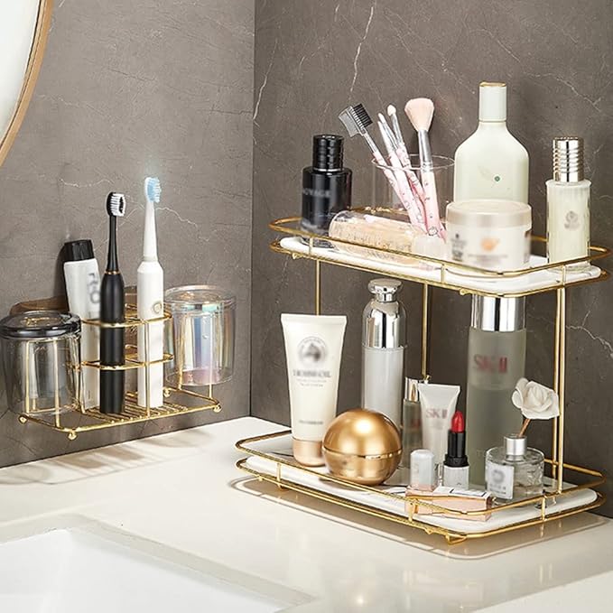 Toothbrush Rack Wall-Mounted Toothbrush Holder with Sink to Store Toothpaste, Toothbrush, Facial Cleanser, Bathroom Toothbrush Holder Bathroom Toothbrush Holder(D)