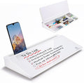 TSJ OFFICE Small Desktop Whiteboard -Glass Dry Erase Board Computer Keyboard Stand White Board Surface Pad with Drawer, Desk Organizers with Accessories for Office, Home, School Supplies - White