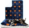Superman DC Comics Waterproof Dog Bed Cover, Large 50x60 Pet Blanket for Furniture Bed Couch Sofa, (Officially Licensed) by Franco