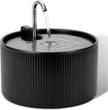 2.2L Ceramic Pet Fountain –Porcelain Pet Water Fountain & Little Dog Drinking Bowl– Automatic Cat Water Dispenser （Black）