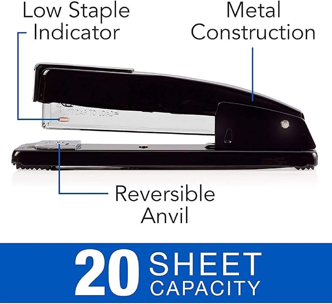 Swingline Stapler, Commercial Desktop Staplers, 20 Sheet Capacity, Black, 12 Pack (44401AZ) (Pack of 12)