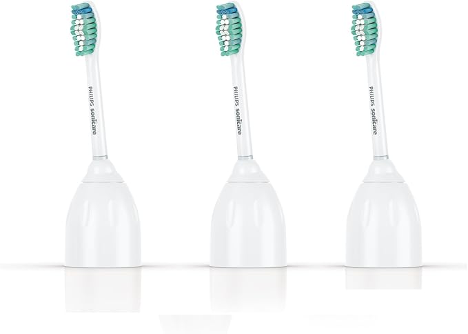 Philips Sonicare Genuine E-Series Replacement Toothbrush Heads, 3 Brush Heads, White, HX7023/64