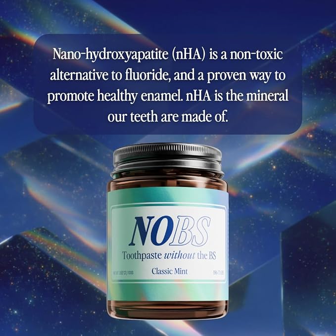 NOBS (No Bad Stuff) Toothpaste Tablets (3 Month) & Expanding Floss - Nano Hydroxyapatite, Fluoride Free, Eco & Travel Friendly - Remineralize with NHA