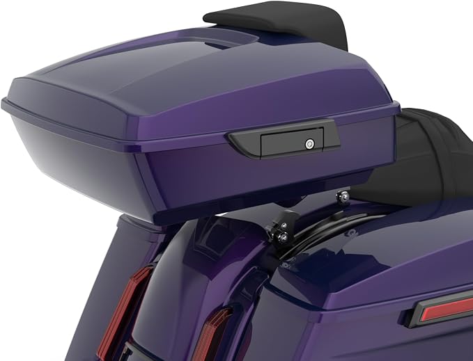 Advanblack 2025 RG Tour Trunk Pack Mystic Shift Chopped Tour Trunk Pack Backrest Pad for '97-'25 Harley Touring Road King Street Glide Electra Glide CVO models