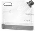 Restaurantware Cater Tek 1 Gallon Water Containers 10 Drink Bags - Collapsible Includes Tamper-Evident Caps Clear Plastic Beverage Bags For Catered Events Camping or Hiking Durable Handle