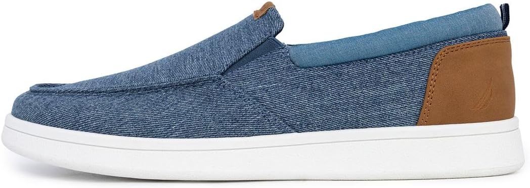 Nautica Men's Slip-On Loafers Casual Moc Toe Sneakers Boat Shoes Slipper for Men – Lightweight & Comfortable - Derwin