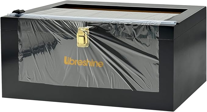 Libreshine Black 12 Inch Plastic Wrap Dispenser with Cutter, Commercial Bamboo Holder for Large 3000 Ft Wrap Rolls, Fits Costco and Kirkland Size Plastic Wrap and 1000 Ft Foil Rolls