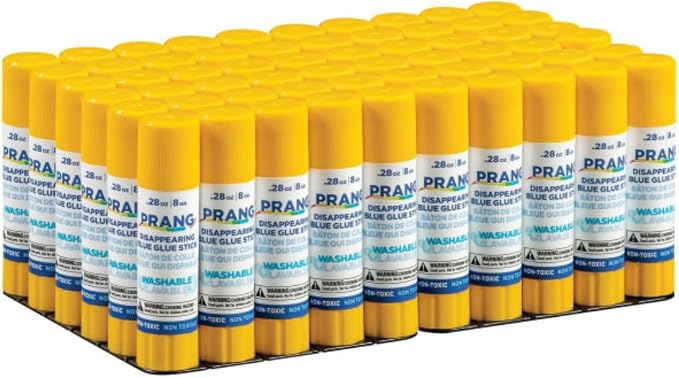 Prang Washable Glue Stick, Blue, 0.28 oz., 60 Count/Box, Case of 6 Boxes, 360 Glue Sticks Total