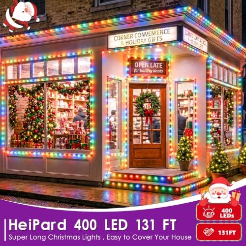 400 LED Christmas Lights 131 FT Multicolor Outdoor Remote Plug