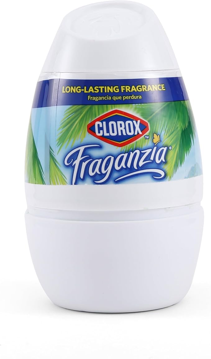 Clorox Fraganzia Gel Air Freshener Cone, Island Orchid Scent - No-Plug, Battery-Free Air Freshener for Small Rooms, Closets, Kitchens, Bathrooms, Offices and More, 6 Ounce
