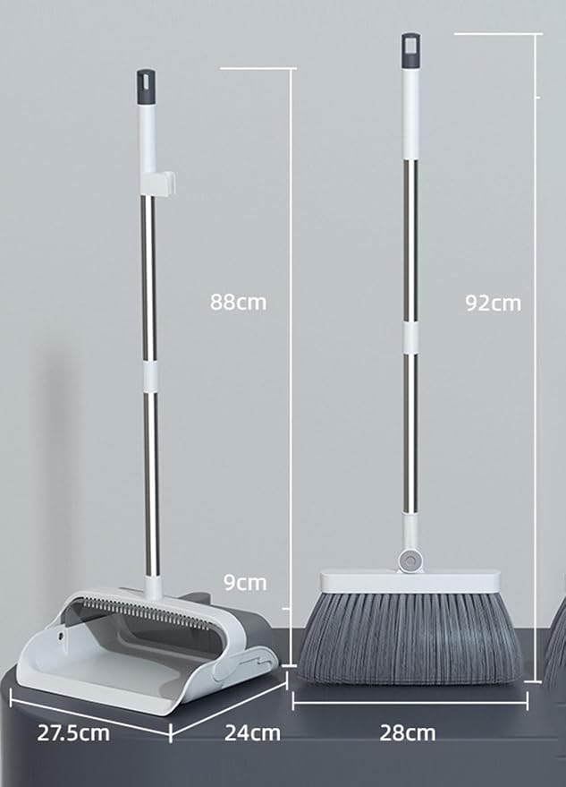 Hand Broom and Dustpan Set,Collapsible Broom with Dustpan Combo for Sweeping Indoor,Angle Broom for Home Office Kitchen Lobby Floor Pet Hair Outdoor Cleaning