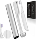 Electric Toothbrush, Portable Travel Sonic Toothbrush with Protective Case USB-C Rechargeable, Neutral Comfort Bristles, Waterproof, Smart Timer, Compact for Daily Use (Pearl White)