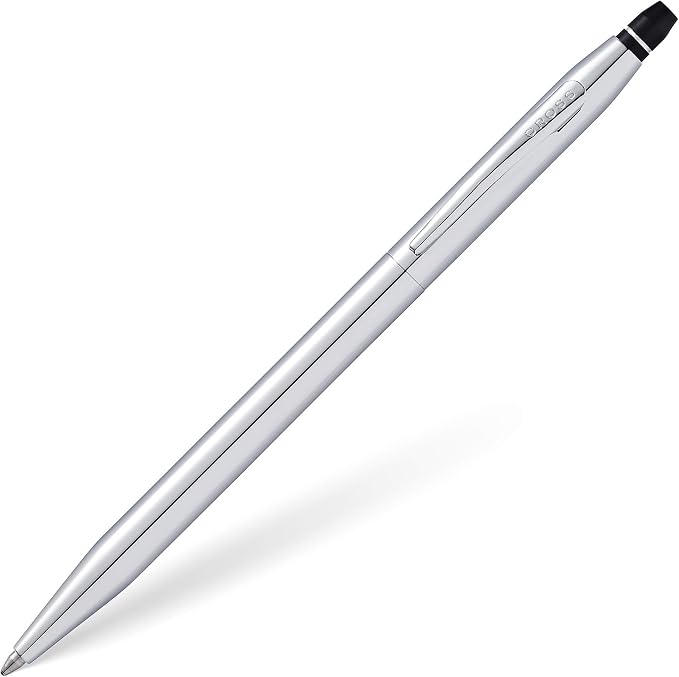 Cross Click Tuxedo Chrome Ballpoint Pen - High-End Writing Tool for Versatile Use - Smooth Writing & Journaling - Elegant Accessory - Long-Lasting - Black Ink - Includes Gift Box