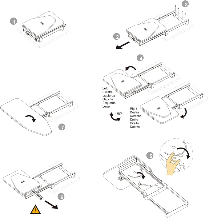 Hiding Ironing Board Foldable Ironing Station in Cabinet for Apartment & Small Room | Sturdy Folding Board, Easy-Release Lever 11.8 (W) x 5.5 (H) x Length 16.9 (L) White