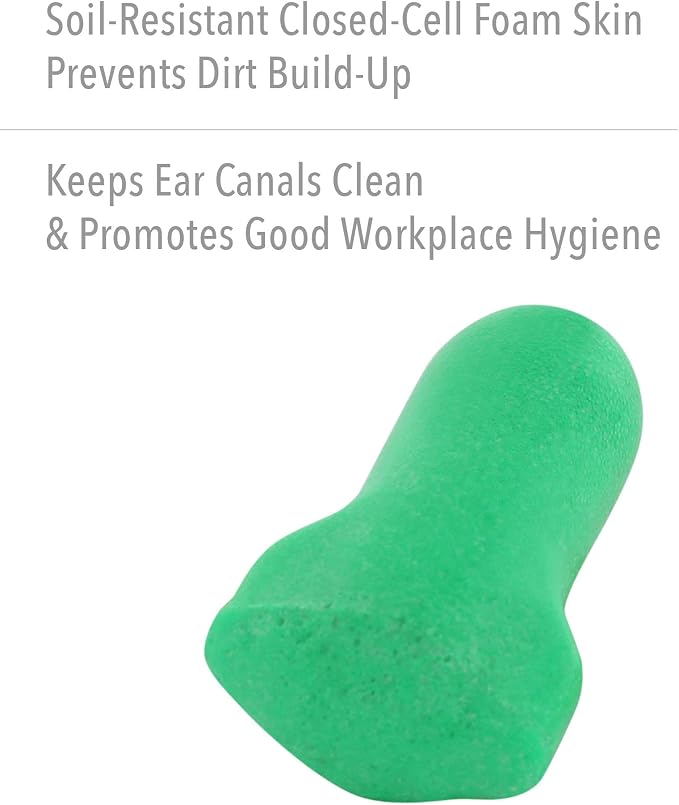 Howard Leight by Honeywell Maximum Lite Low Pressure Disposable Foam Earplugs, 200-Pairs (LPF-1), Green (Pack of 10)