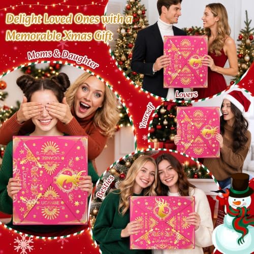 UCANBE Makeup Advent Calendar 2026, 24-Day Christmas Full-Size Makeup Gift Set for Women & Teen Girls, Luxury Cosmetic & Skincare Countdown Calendar, Xmas Holiday Beauty Surprise Make Up Gift Kit