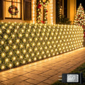 Lovelite 510LED Christmas Net Lights, 28ft x 5ft Net Lights Outdoor 8 Modes, Waterproof Connectable String Lights Green Wire Plug in for Xmas Tree Bushes Garden Holiday Party Decor - Warm White
