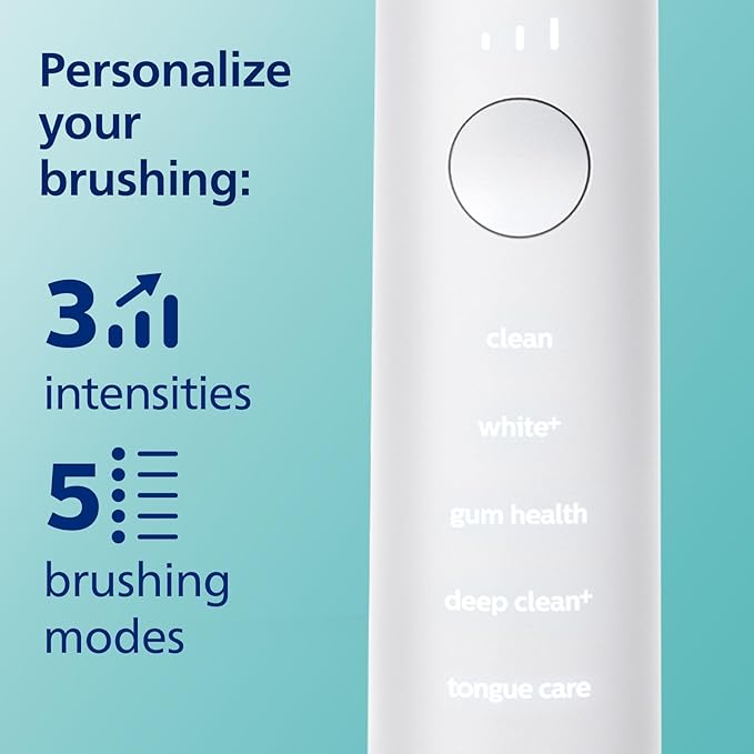 Philips Sonicare DiamondClean Smart 9700 Electric Toothbrush - Sonic Toothbrush with App, Pressure Sensor, 15 Brushing Settings, Replacement Reminder, USB Charging Travel Case, Rose Gold, HX9957/81