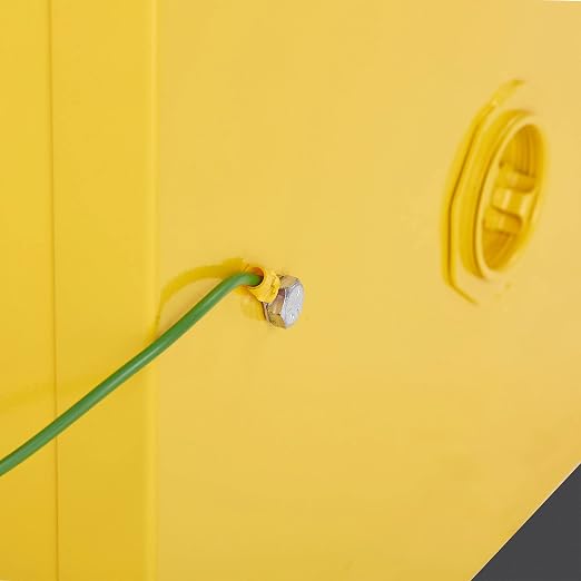Jamco 6 Gallon Safety Steel Under Counter Metal Storage Cabinet for Flammable Liquids with Manual Closing Doors, Non Forkliftable, 23-Inch x 18-Inch x 22-Inch, Yellow | Under-Counter Steel Flammable Storage Cabinet, Lockable Doors, 23"W X 18"D X 22"H, ...