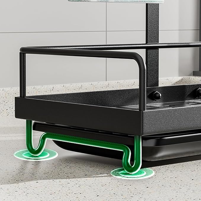 Sink Counter Organizers Rusts Iron Shelf Towel Rod Hook For Sponge Gloves Brush Cloth Drying Rack