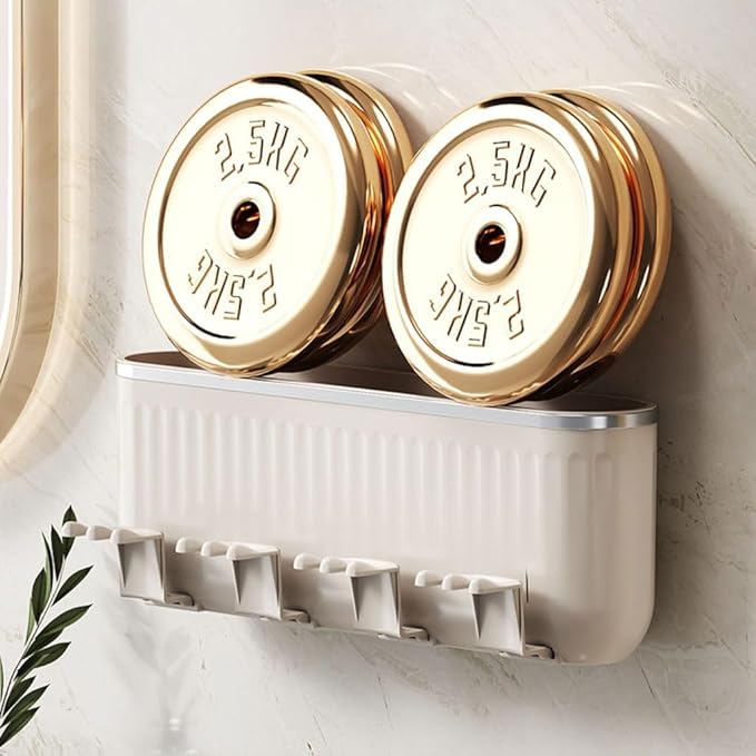 Toothbrush Rack Bathroom Wall-mounted Toothbrush Holder without Punching Toothpaste Holder Suitable for Toothbrush Toothpaste Shaver Bathroom Toothbrush Holder(S23cm)