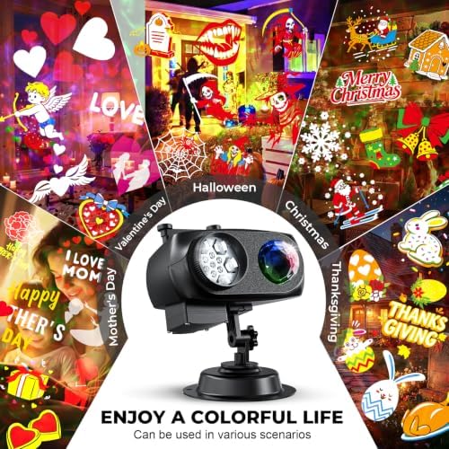 2026 Halloween Projector Lights,15W HD Holiday Light for Christmas Gift