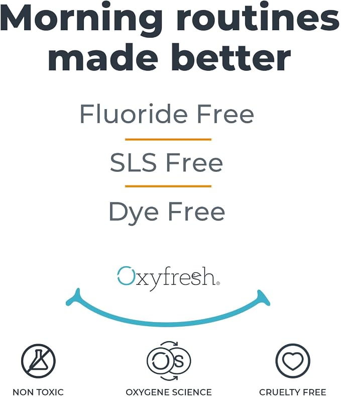 Oxyfresh Premium Lemon Mint Fresh Breath Toothpaste to Help Fight Bad Breath, Anti Plaque & Tartar Control - Low Abrasion Gel, SLS & Fluoride Free Toothpaste with Essential Oils, 5oz (Pack of 2)