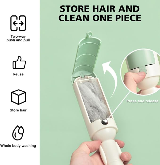 Carpet hair remover tool，Pet Hair Remover Brush Clothes Electrostatic Multi-Purpose Brush Clothes Fluff Dust Catcher Cat Dog Hair Adhesive Brushes-B-Grey, Jtmfqjq16