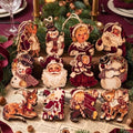 Huwena 36 Pcs Vintage Christmas Tree Ornaments, Classic, Burgundy