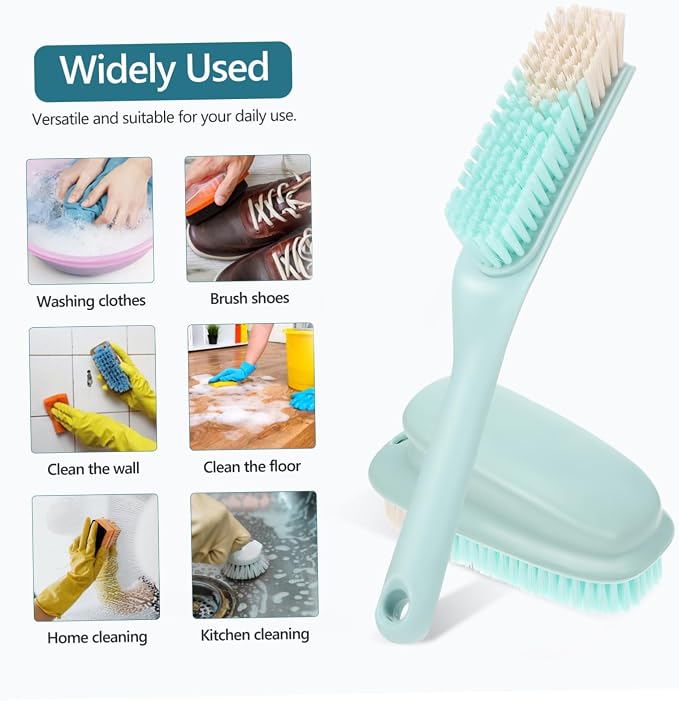 GALPADA 4sets Shower Scrubber Brush Multi-Purpose Detailing Brush for Clothes Boot Long Handle Shoe Household Cleaning Tools
