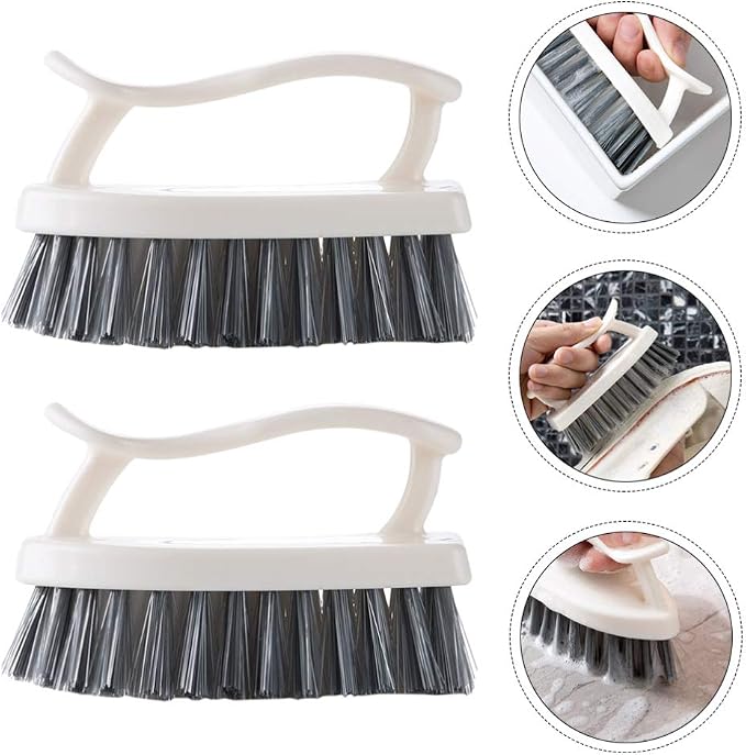 2pcs Plastic Scrub Brush Laundry Cleaning Brush Kitchen Brush Shoes Scrub Brush Scrubber for Home Use Brushes