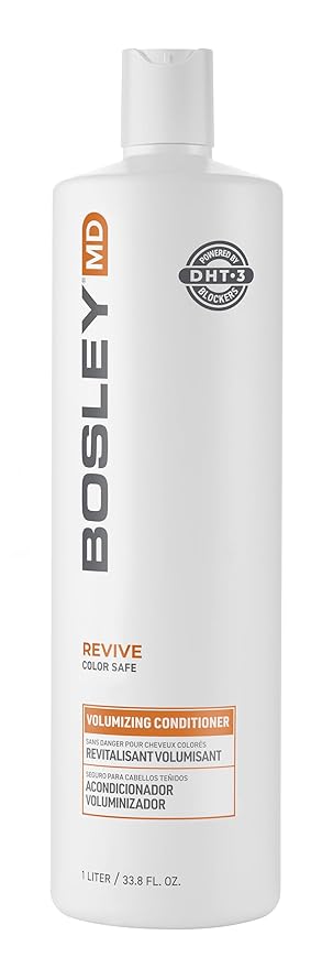 BosRevive Volumizing Conditioner for Thinning, Color/Chemically-Treated Hair – DHT Blocker, Sulfate-Free, Vegan, Biotin, Saw Palmetto & Rosemary – Thicker, Fuller Hair – 33.8 Fl Oz.
