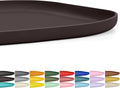 SMILOOL Waterproof Silicone Pet Food Mat with Raised Edge for Dog & Cat | 12" x 12" Non-Slip Small Pet Feeding Mats with Lip for Food & Water Bowl, Food Grade, Easy Cleaning, Dark Brown