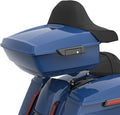 Advanblack Road Glide Tour Trunk Pack Billiard Blue King Tour Trunk Pack Luggage +Wrap-Around Backrest Pad for '97-'25 Harley Touring Road King Street Glide Electra Glide CVO models