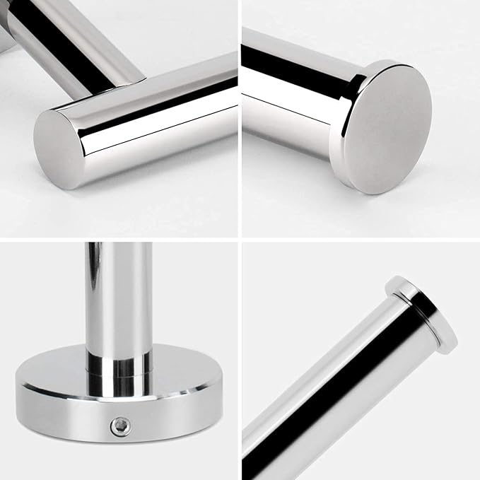 NearMoon Bathroom Toilet Paper Holder, Premium SUS304 Stainless Steel Rustproof Wall Mounted Toilet Roll Holder for Bathroom, Kitchen (2 Pack, Chrome Finish)