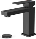 FORIOUS Bathroom Faucets, Single Hole Black Bathroom Faucet with Pop-up Drain, Lead-Free, Single Handle Faucet for Sink, Vanity, RV, Lavatory, Suitable for 1 or 3 Holes