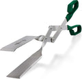 Grill Tongs - 17 inch (Green). Professional steak grilling utensil. Long-reach Barbeque Tong. Ideal for steak, fish, burger, and sausage
