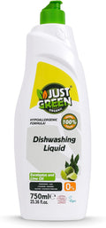 Dish Soap, Plant-Based Dishwashing Liquid, Non-Toxic, Hypoallergenic, EcoCert Certified, Vegan, Grease-Cutting, Eucalyptus & Lime Scent, 25.36 fl oz (750 ml)