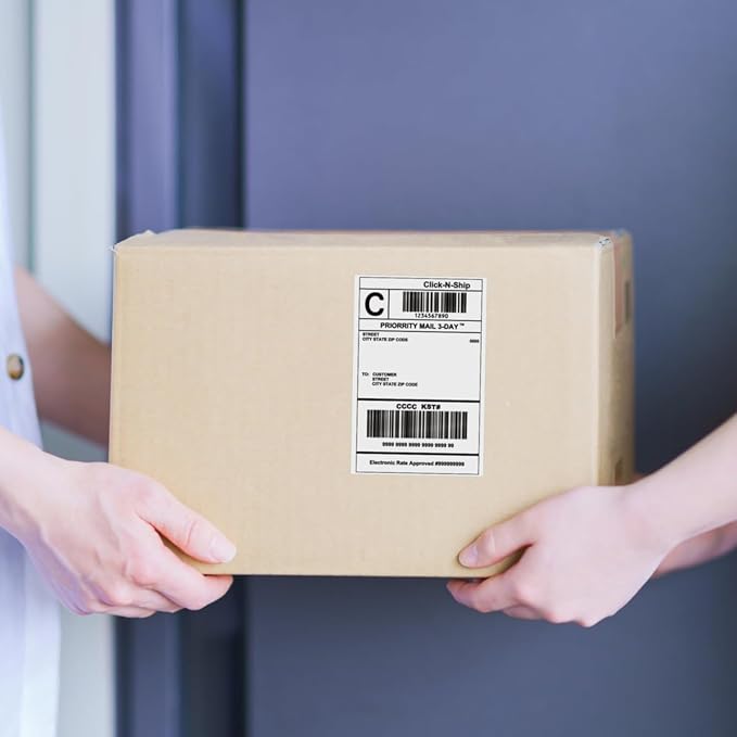 L LIKED 4x6 Direct Thermal Shipping Labels, 500 Rolls (250 Labels/Roll) - 125,000 Labels, Compatible with Zebra, eltron Direct Thermal Printers