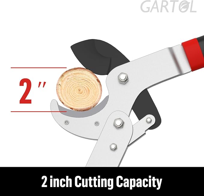 GARTOL Heavy-Duty Anvil Lopper, 29" Tree Pruning Shears, with a Spare SK5 Steel Blade, Compound Action for Effortless Cutting 2″ Branch, Ergonomic Non-Slip Handles, Durable Garden Branch Cutter