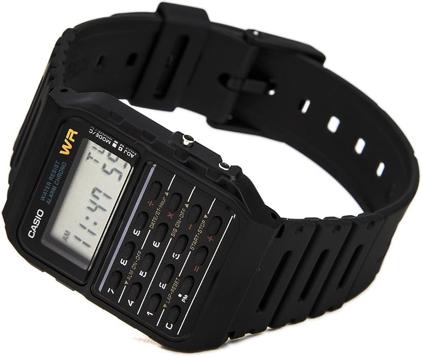 Casio Casio-CA53W-1Z Watch, Black/White, Strip, Black/White, PEQUEÑO, Strip